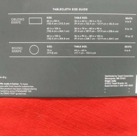 Nwts Threshold round cotton tablecloth - Picture 4 of 4